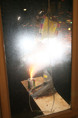 lantern exploded - remains